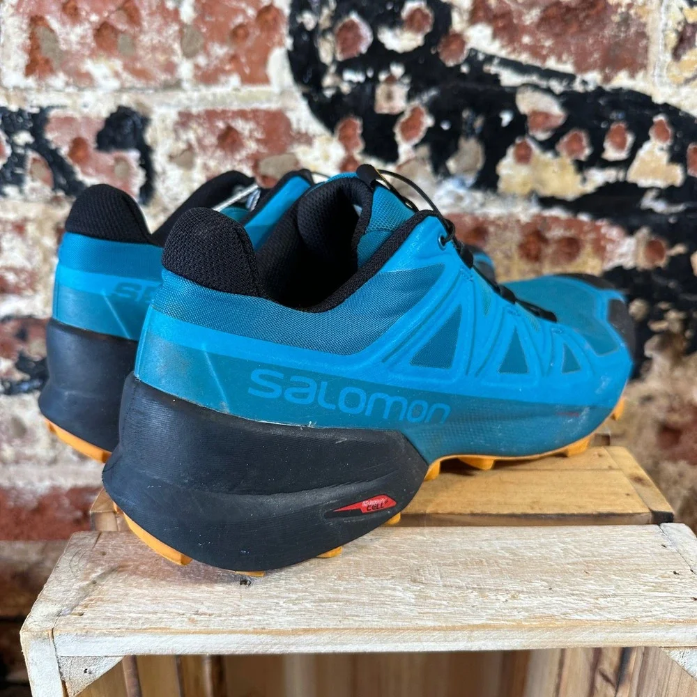 Salomon Speedcross 5 Mens Blue Black Trail Running Shoes 414620 Size 9